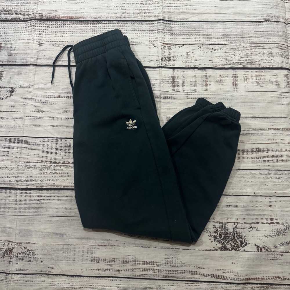 Adidas dark blue green sweatpants size extra small
